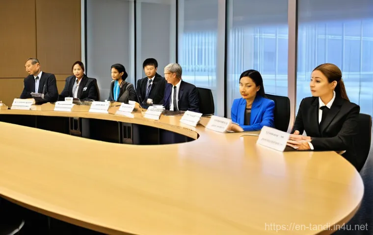 통번역사 자격증 취득의 중요성 - **Prompt 1: Bridging Cultures in High-Stakes Diplomacy**
    "A diverse group of international deleg...