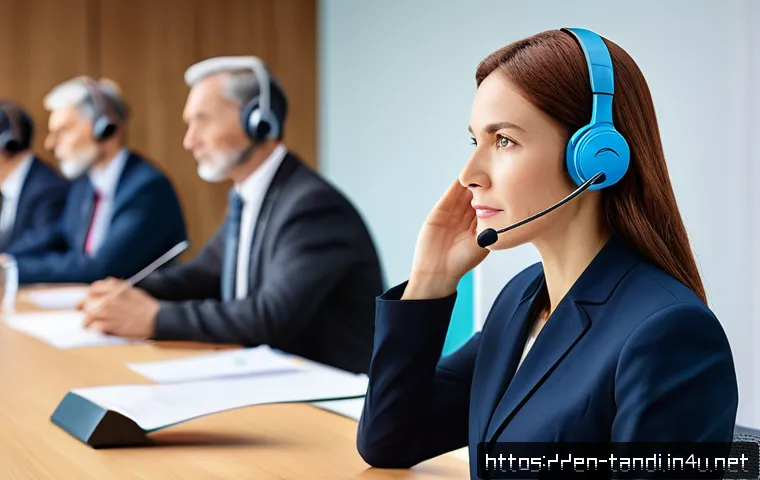 통번역사 번역가로서의 가치 - A professional interpreter in a modern conference room, wearing business attire and a discreet heads...