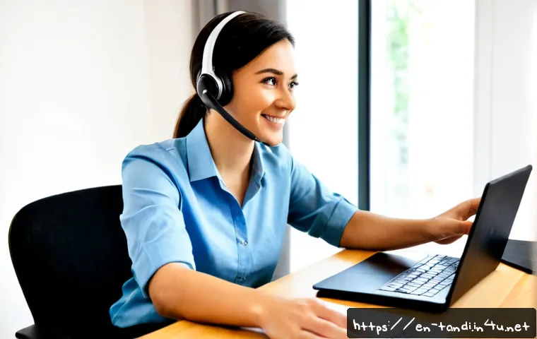 통번역사 클라이언트 관리 방법 - Photorealistic professional freelance interpreter at a clean home office desk, warmly greeting a bus...